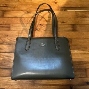 Coach Olive Leather Nina Tote Bag